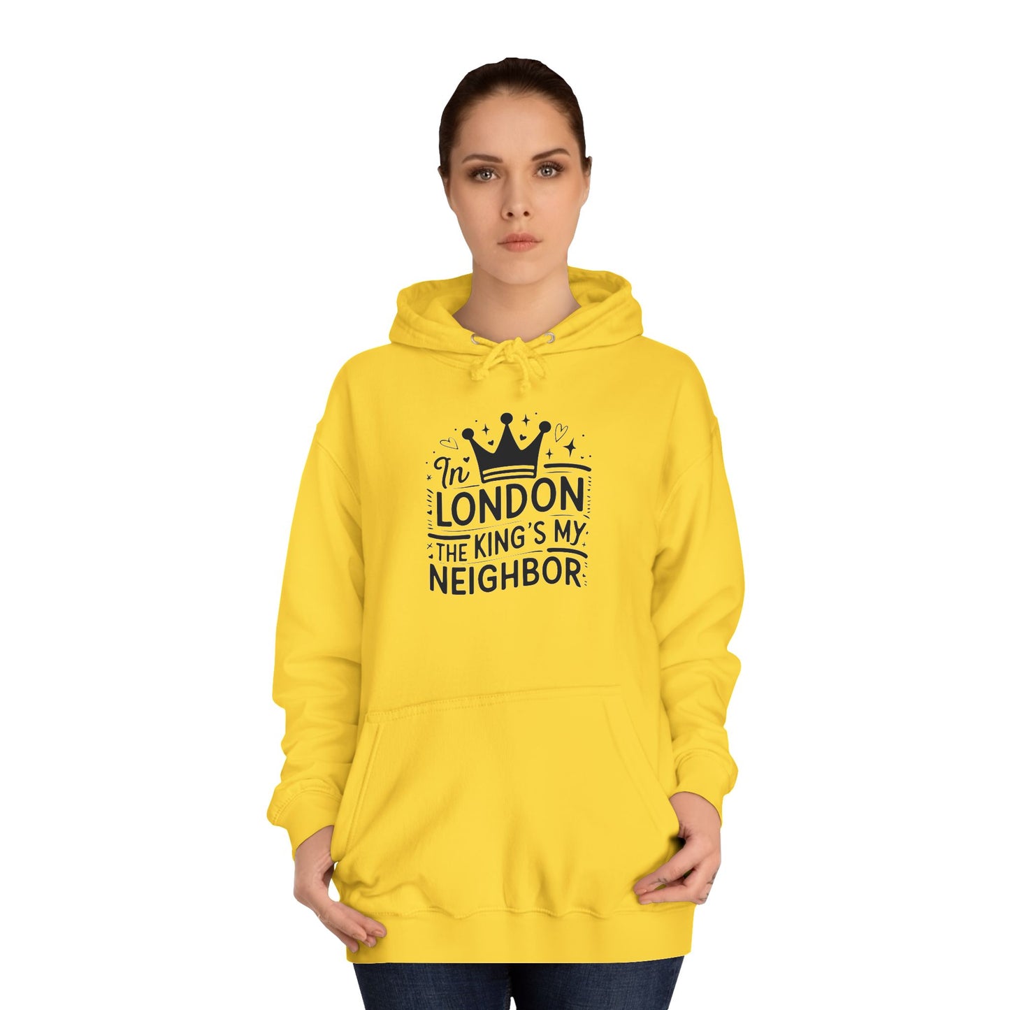 Unisex College Hoodie - King is my Neighbour