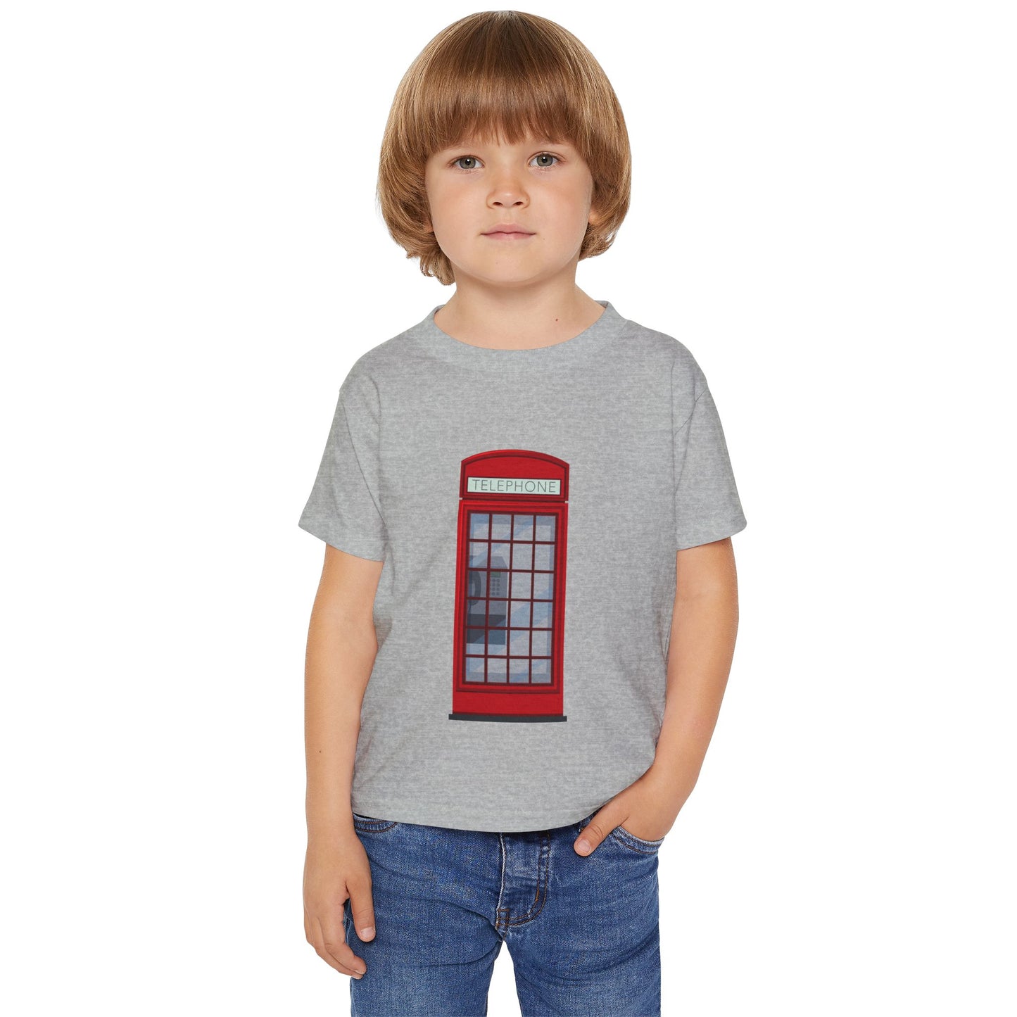 Red Telephone Booth Toddler T-Shirt - Cute Kids Tee for London Lovers