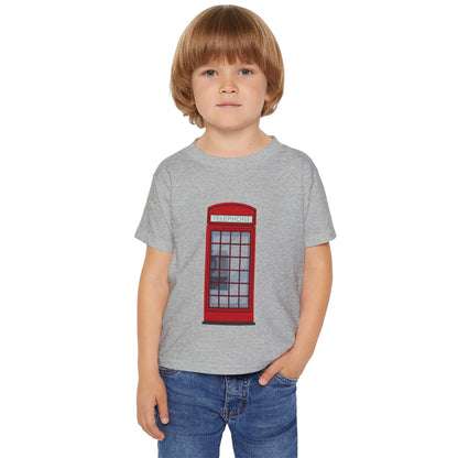 Red Telephone Booth Toddler T-Shirt - Cute Kids Tee for London Lovers
