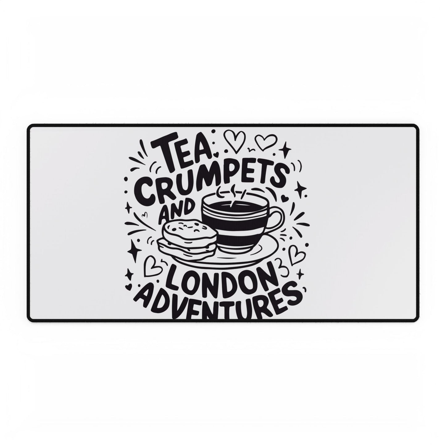 Chic Desk Mats for Cozy Workspaces, Tea Crumpets Decor, Home Office Essentials, Unique Gift for Tea Lovers, Perfect for Home or Office