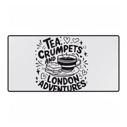 Chic Desk Mats for Cozy Workspaces, Tea Crumpets Decor, Home Office Essentials, Unique Gift for Tea Lovers, Perfect for Home or Office