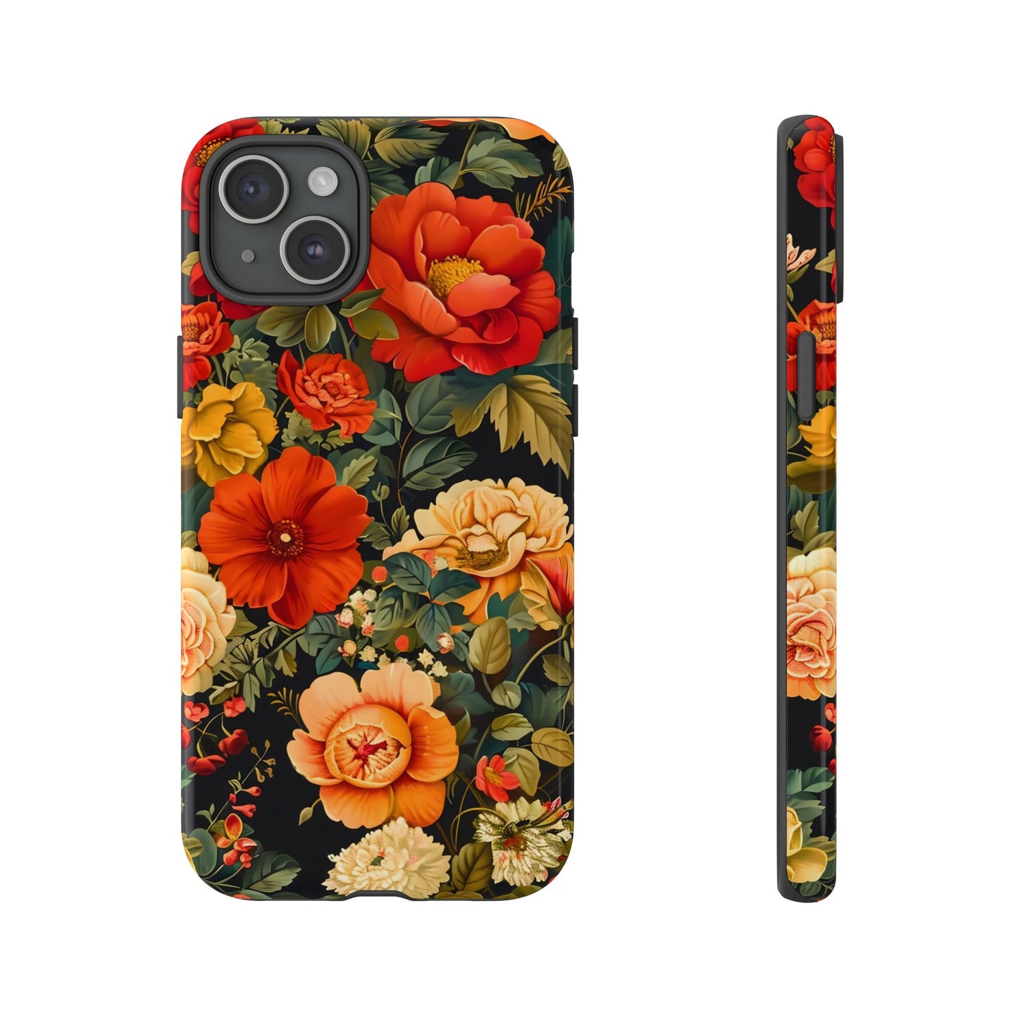 Floral Phone Case, Tough Cases, Decorative Tech Accessories, Gift for Her, Nature Lover Gift, Boho Style Case, Spring Floral Cover