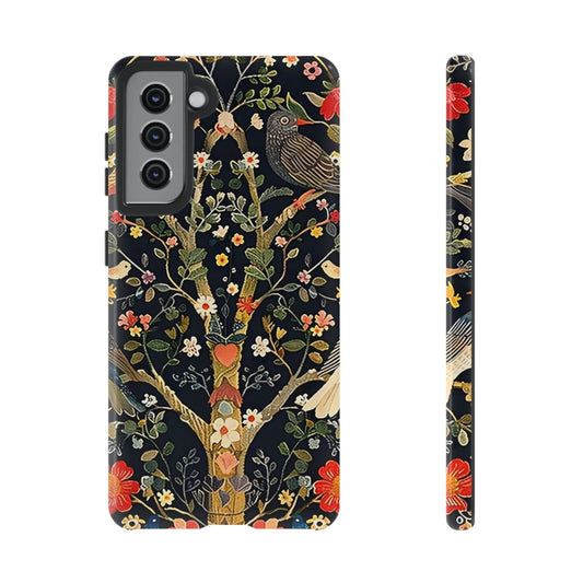 Floral Phone Case with Vibrant Tree Design, Tough Phone Cover, Unique Floral Pattern, Eco-Friendly Phone Accessories, Gift for Nature Lovers