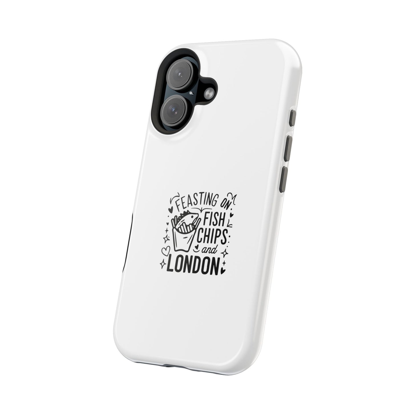 Feasting on Fish & Chips Phone Case, Cute London Inspired Magnetic Tough Case, Unique Gift for Food Lovers, Travel Accessory, British [...]