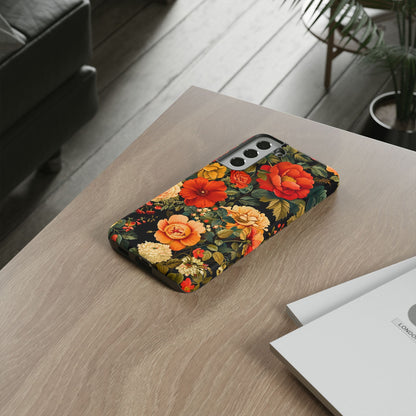 Floral Phone Case, Tough Cases, Decorative Tech Accessories, Gift for Her, Nature Lover Gift, Boho Style Case, Spring Floral Cover