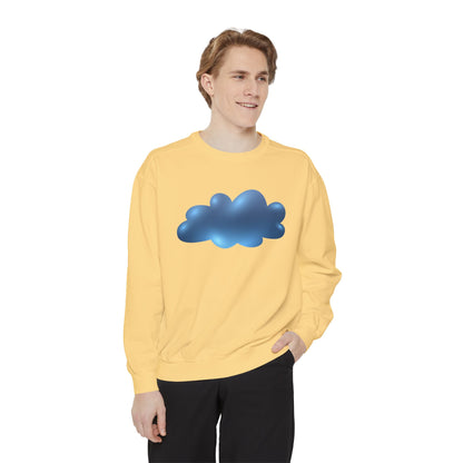 Unisex Garment-Dyed Sweatshirt - Serene Cloudscape Dreamy Cloud