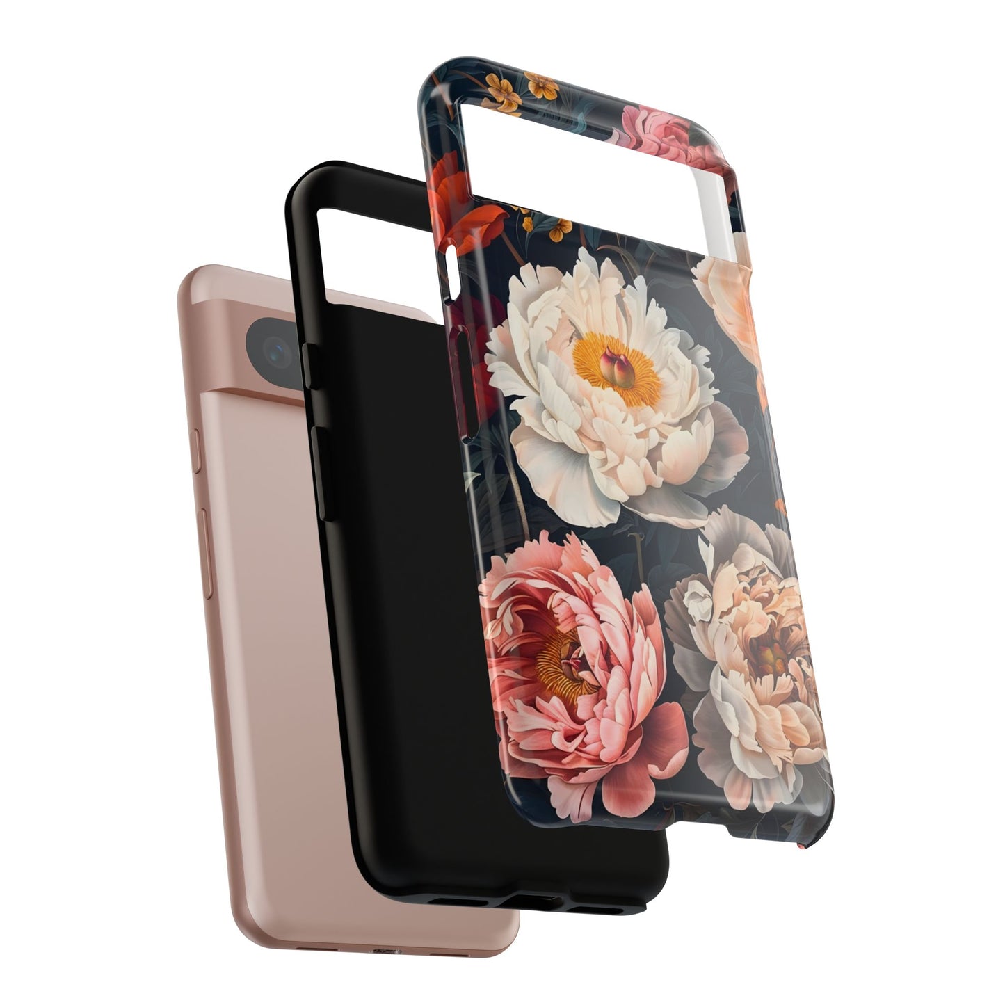 Floral Phone Case, Tough Phone Cover, Flower Design, Unique Gift for Her, Trendy Accessory, Spring Decor