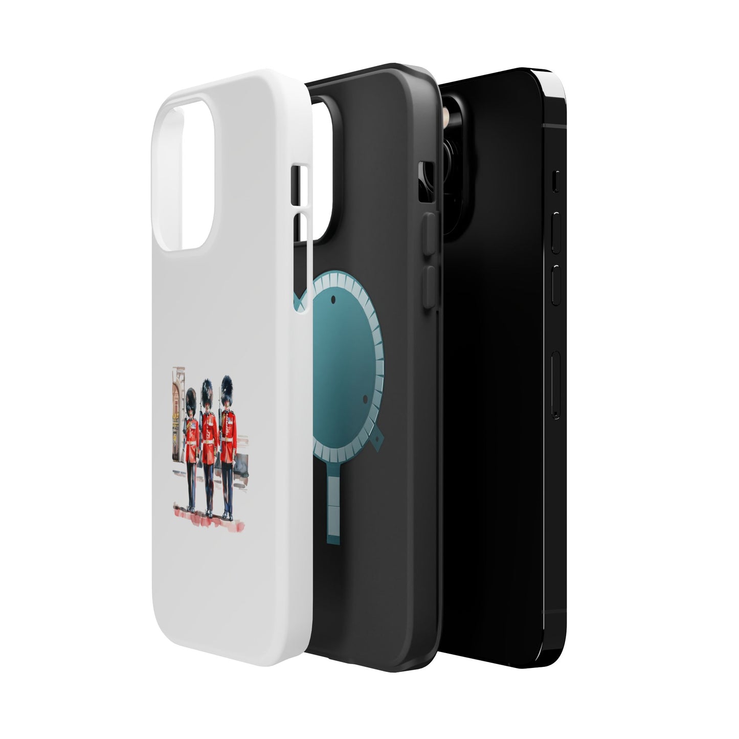 Stylish Magnetic Phone Case with Guards Design, Fun Phone Cover, Unique Gifts for Tech Lovers, Elegant Protection for All Phones