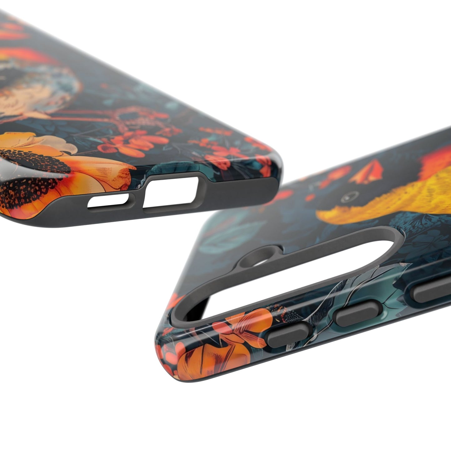 Colorful Bird Phone Case, Floral Phone Cover, Tough Phone Protector, Nature Lover Gift, Botanical Case, Unique Mobile Accessory