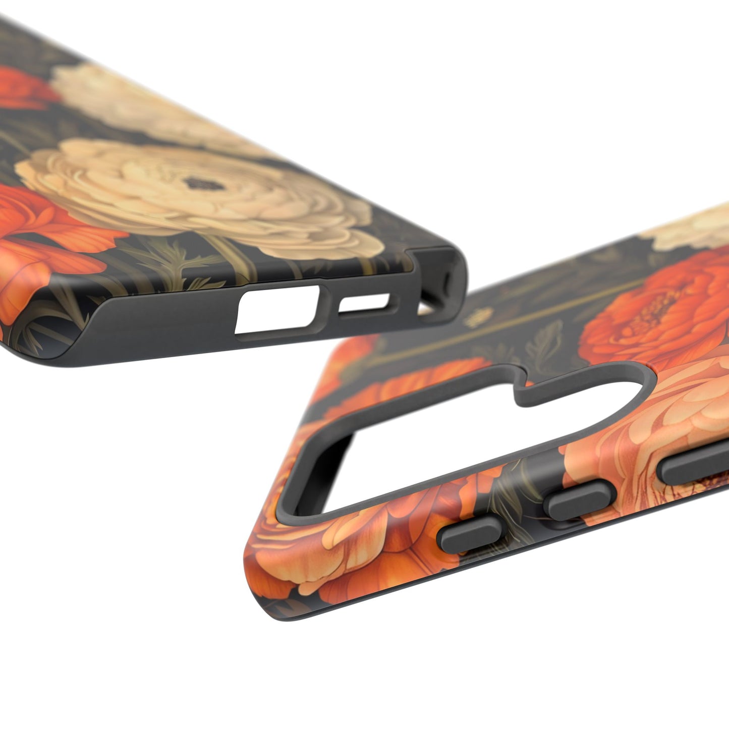 Floral Phone Case with Tough Protection, Blooming Ranunculus Design, Durable Cover, Gift for Flower Lovers, Eco-Friendly Phone Accessory