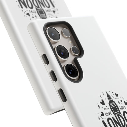 London Love iPhone Case | Tough Cases, London Theme, Gift for Travelers, Unique Phone Accessory, Cute Tech Gifts