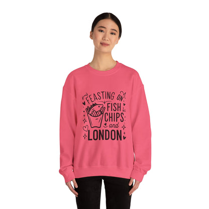 Unisex Heavy Blend™ Crewneck Sweatshirt - Fish Chips and London