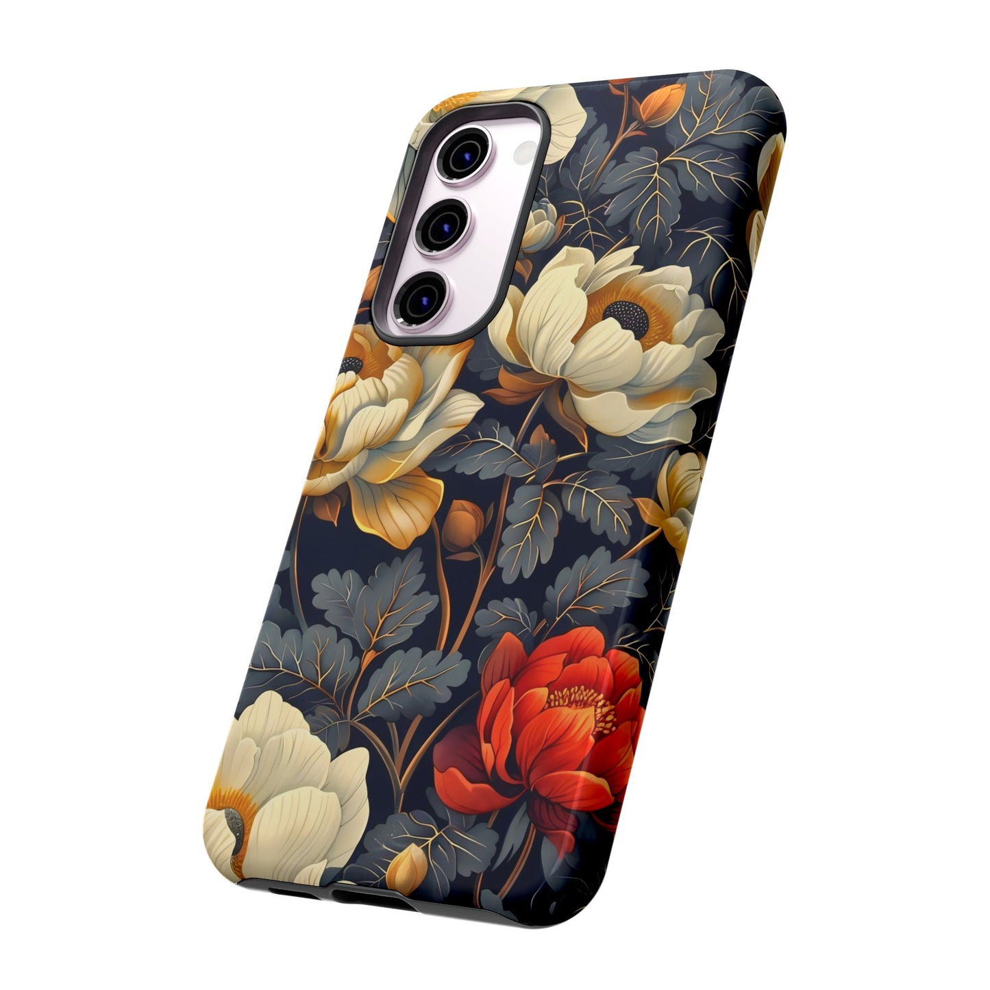 Floral Phone Case - Tough Cases, Stylish Mobile Cover, Flower Design, Holiday Gift, Trendy Accessory, Eco-Friendly Case