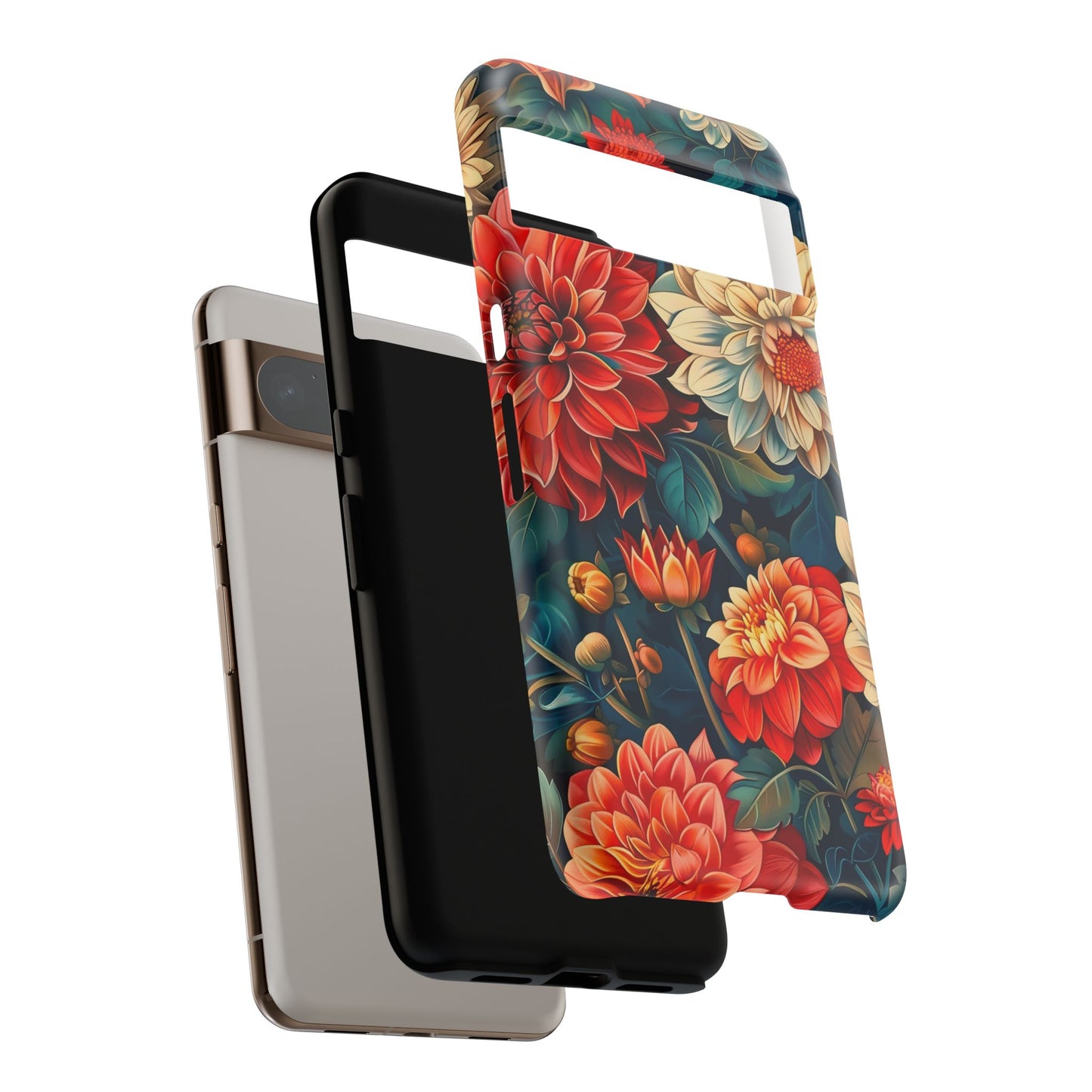 Floral Phone Case - Vibrant Tough Cases, Stylish Floral Cell Phone Cover, Gift for Her, Trendy Phone Accessory, Flower Design