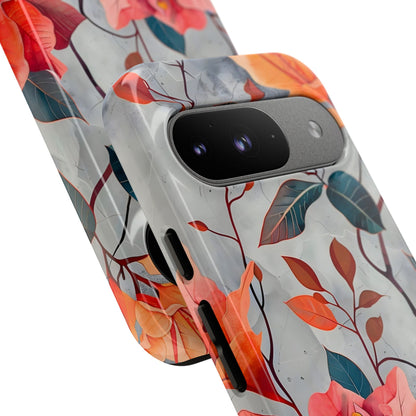 Floral Phone Case, Tough Cases, Flower Power, Gift for Her, Decorative Phone Cover, Trendy Accessories, Everyday Style