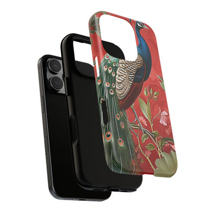 Peacock Tough Phone Case | Stylish Phone Cover, Unique Gift for Nature Lovers, Phone Accessory, Vibrant Floral Design