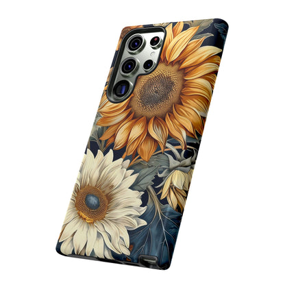 Floral Phone Case for Tough Cases, Sunflower Design, Nature Lover Gift, Birthday Present, Eco-Friendly Accessories, Summer Vibes