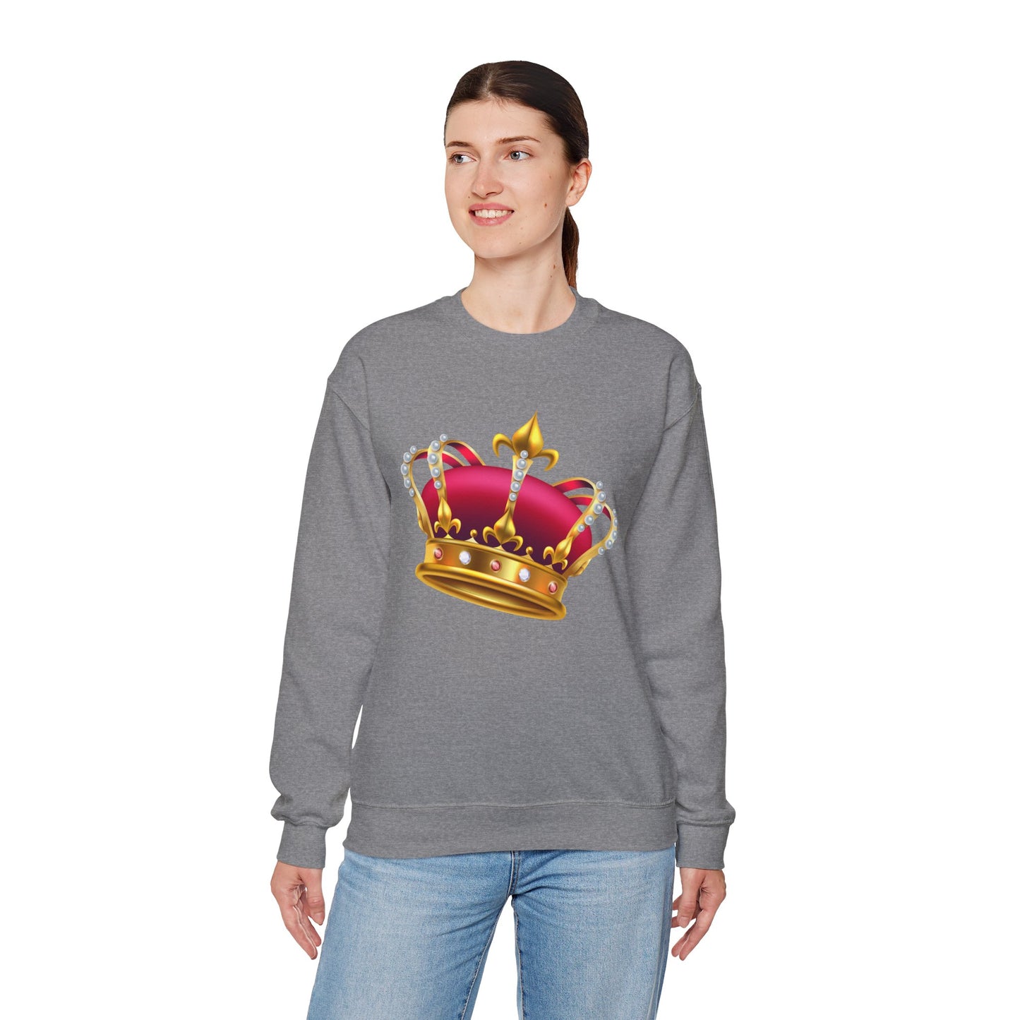 Unisex Heavy Blend™ Crewneck Sweatshirt - British Royal Crown - Symbol of Regal Elegance and Authority