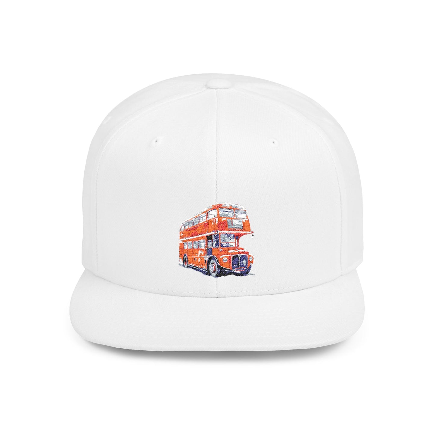 London Double Decker Bus Flat Bill Snapback