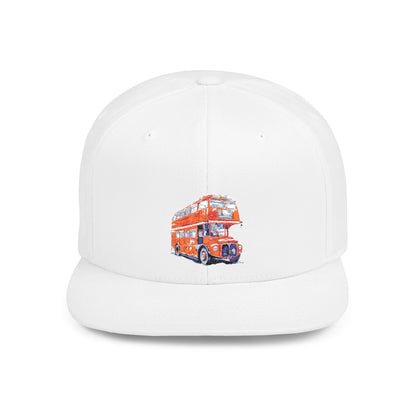 London Double Decker Bus Flat Bill Snapback