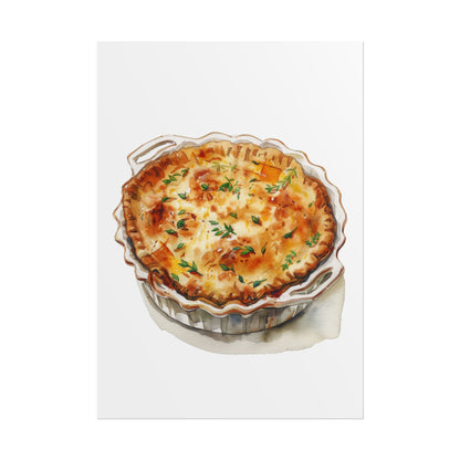 Delicious Quiche Rolled Posters for Kitchen Decor, Culinary Art, Foodie Wall Art, Gift for Chefs, Cooking Enthusiasts, Home Decor