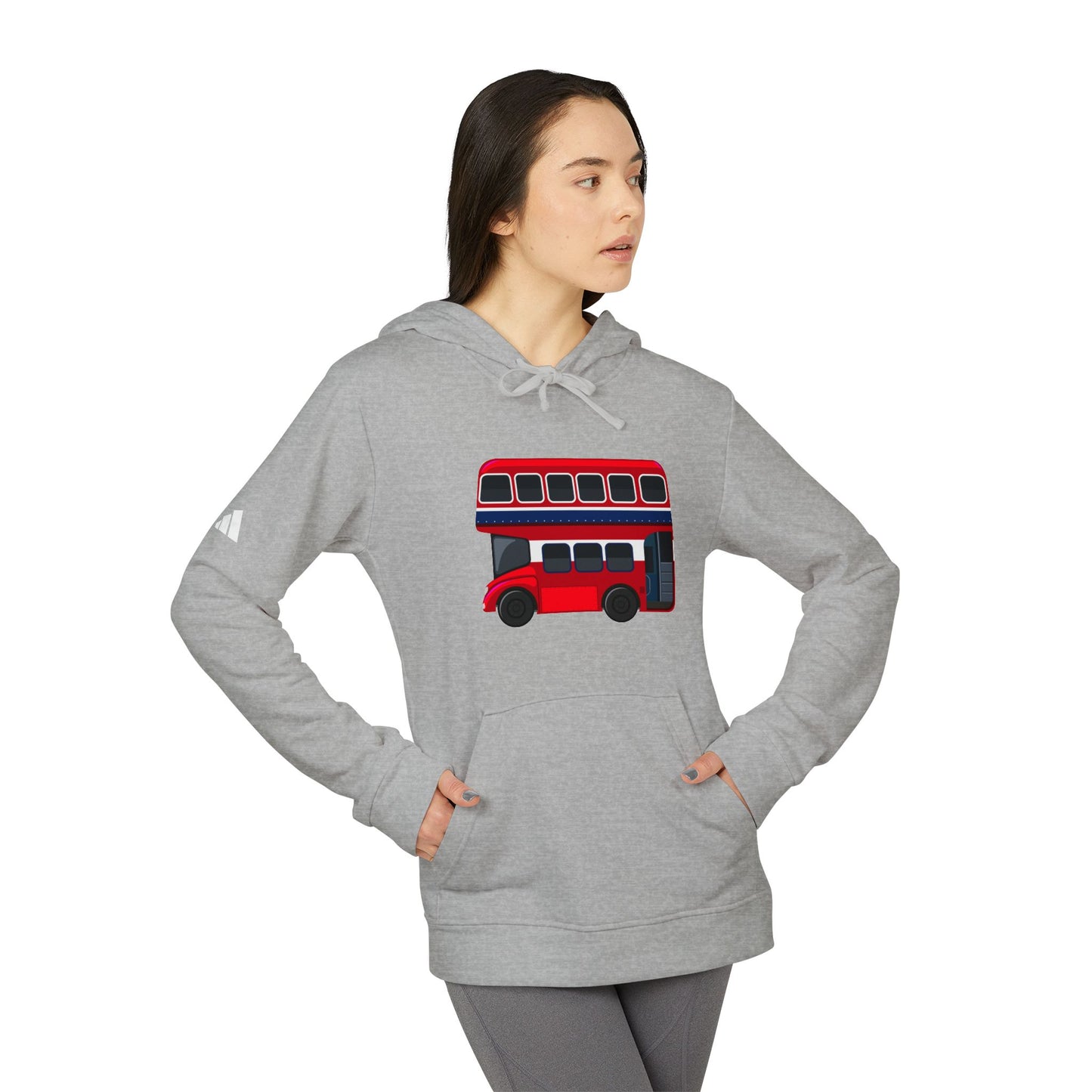adidas Unisex Fleece Hoodie - London Transport English Bus