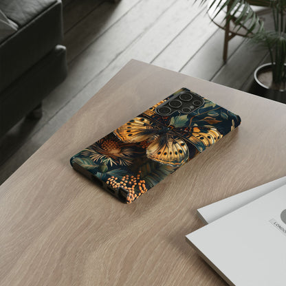 Butterfly Floral Phone Case, Tough Cases, Protective Cover, Unique Gift, Nature Lover, Art Print, Spring Decor