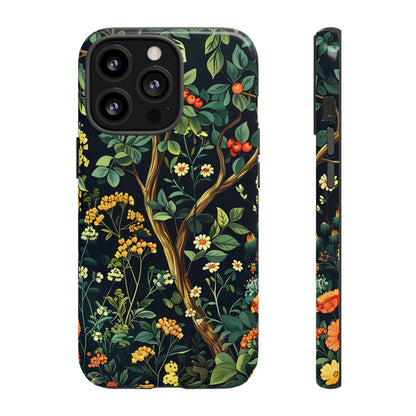 Floral iPhone Case, Nature Inspired Tough Case, Botanical Phone Cover, Eco-Friendly Gift, Unique Floral Design