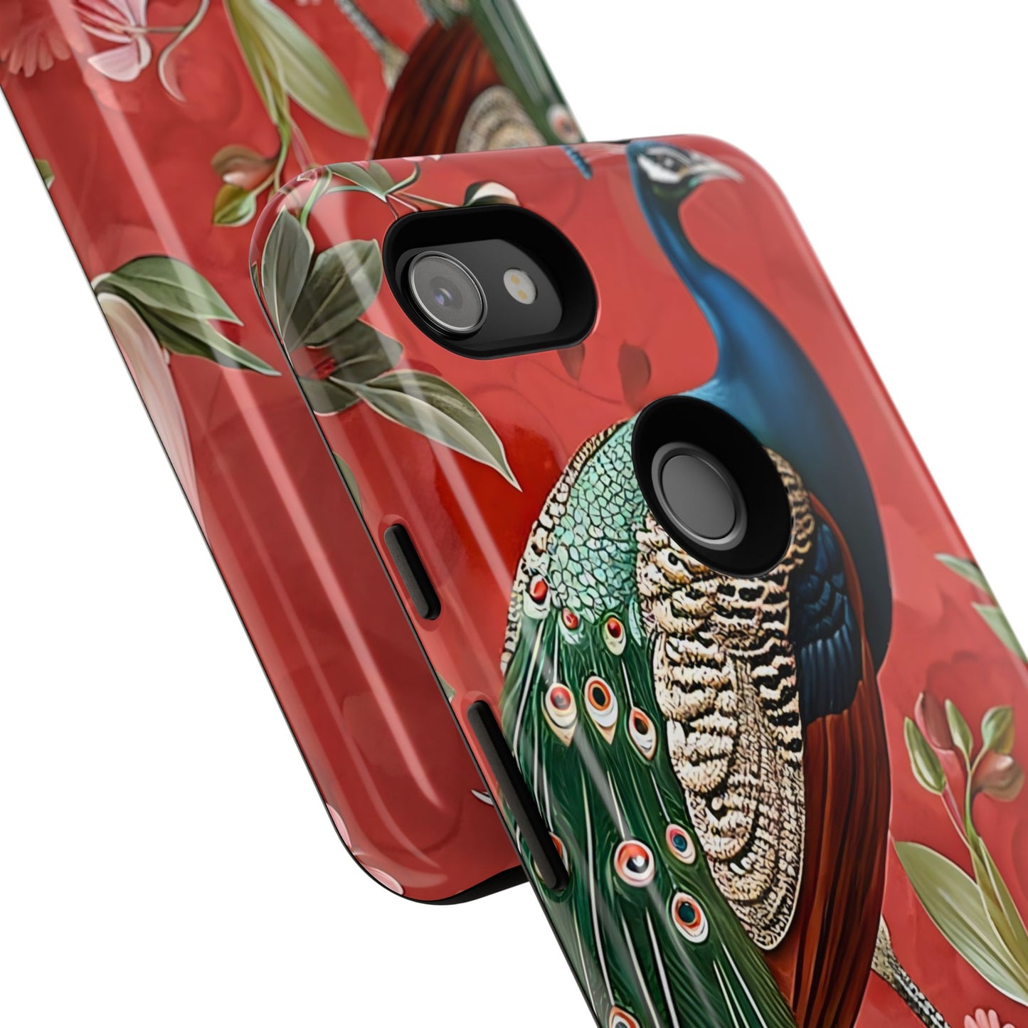 Peacock Tough Phone Case | Stylish Phone Cover, Unique Gift for Nature Lovers, Phone Accessory, Vibrant Floral Design