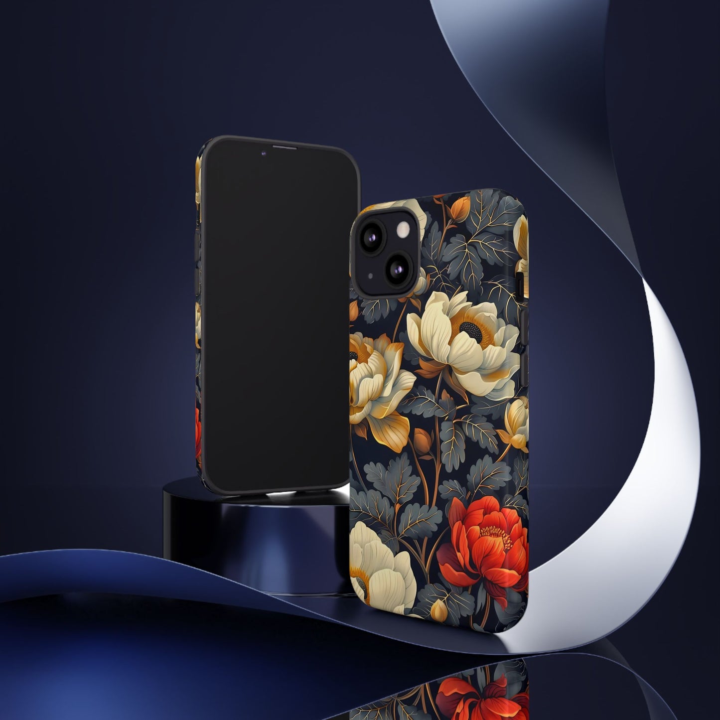 Floral Phone Case - Tough Cases, Stylish Mobile Cover, Flower Design, Holiday Gift, Trendy Accessory, Eco-Friendly Case