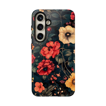 Floral Phone Case, Tough Cases, Flower Motif, Protective Cover, Gift for Her, Floral Design, Spring Accessory