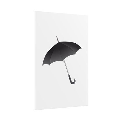 Minimalist Umbrella Wall Art, Chic Home Decor Print, Stylish Poster, Rental Friendly Artwork, Black Umbrella Decor