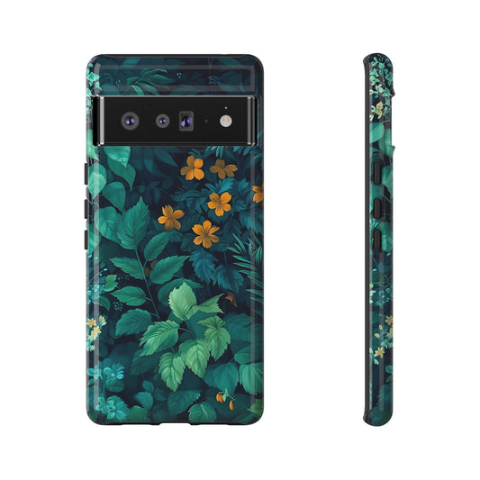 Tough Floral Phone Case, Floral Phone Cover, Nature-Inspired Phone Protector, Greenery Mobile Case, Eco-Friendly Gift Ideas