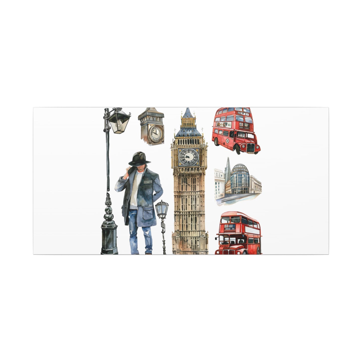 Canvas Art Print, London Skyline, Home Decor, Wall Art, Gift Idea, Travel Memories, Modern Wall Art