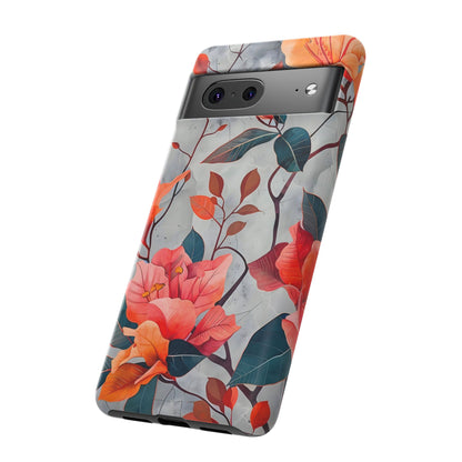 Floral Phone Case - Tough Cases, Protective Cover, Smartphone Accessories, Gift for Her, Stylish Tech Gear, Floral Designs