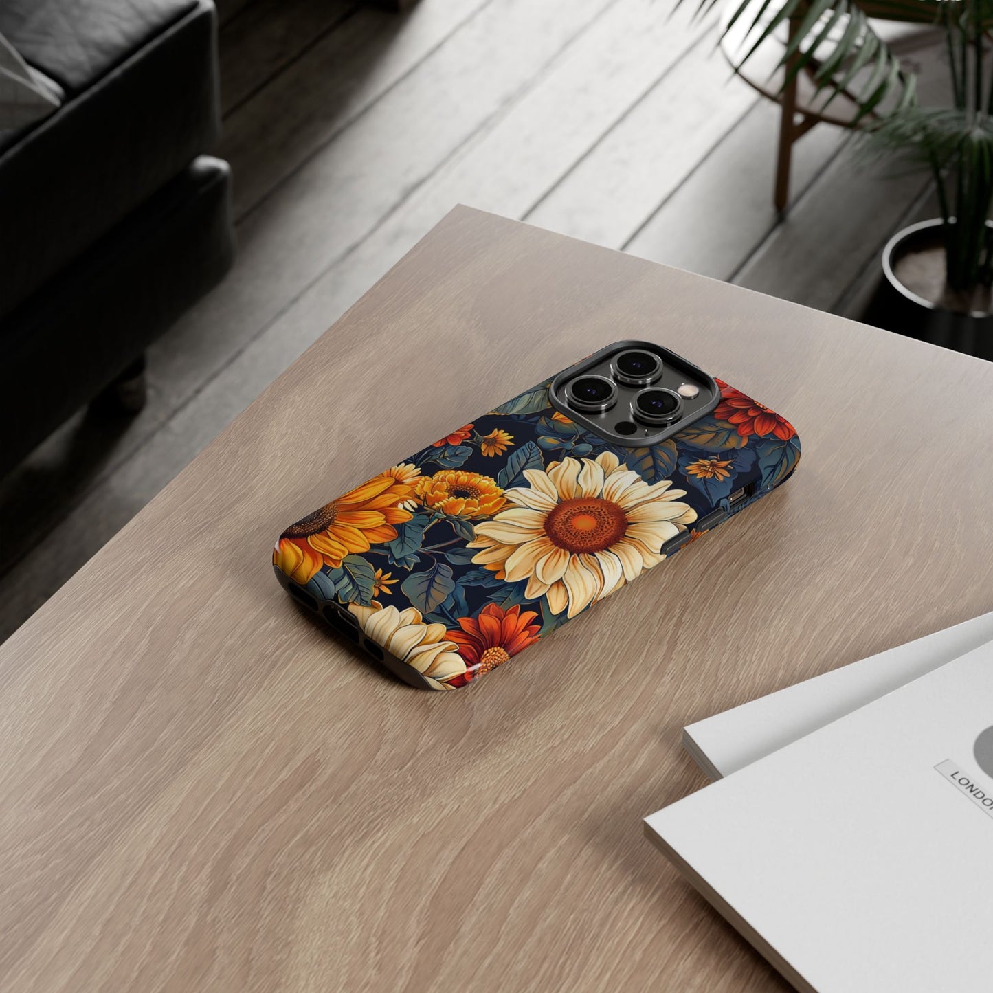 Floral Tough Phone Case | Sunflower Design, iPhone Cover, Protective Case, Gifts for Her, Floral Phone Accessory