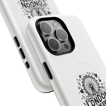 London Story Magnetic Phone Case, Tough Phone Cover, Gift for Travel Lovers, Unique London Souvenir, Storytelling Phone Accessory