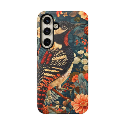 Nature-Inspired Phone Case with Floral Art, Tough Phone Cover, Protective Case, Gift for Nature Lovers, Unique Phone Accessory