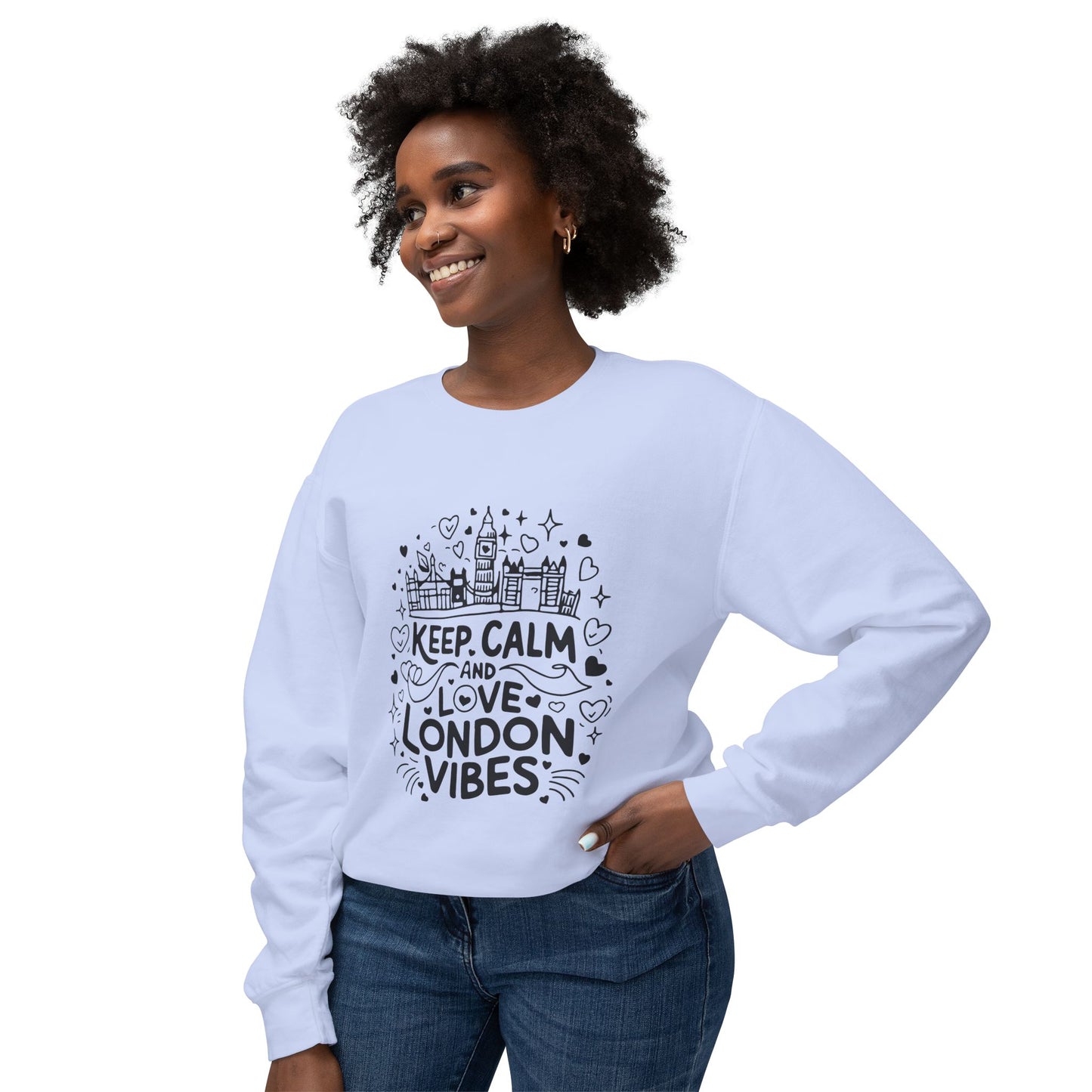 Unisex Lightweight Crewneck Sweatshirt - Lovely London vibes