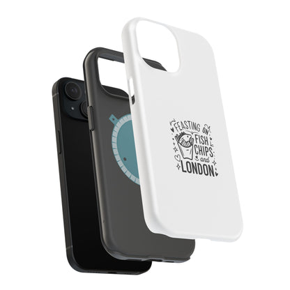 Feasting on Fish & Chips Phone Case, Cute London Inspired Magnetic Tough Case, Unique Gift for Food Lovers, Travel Accessory, British [...]