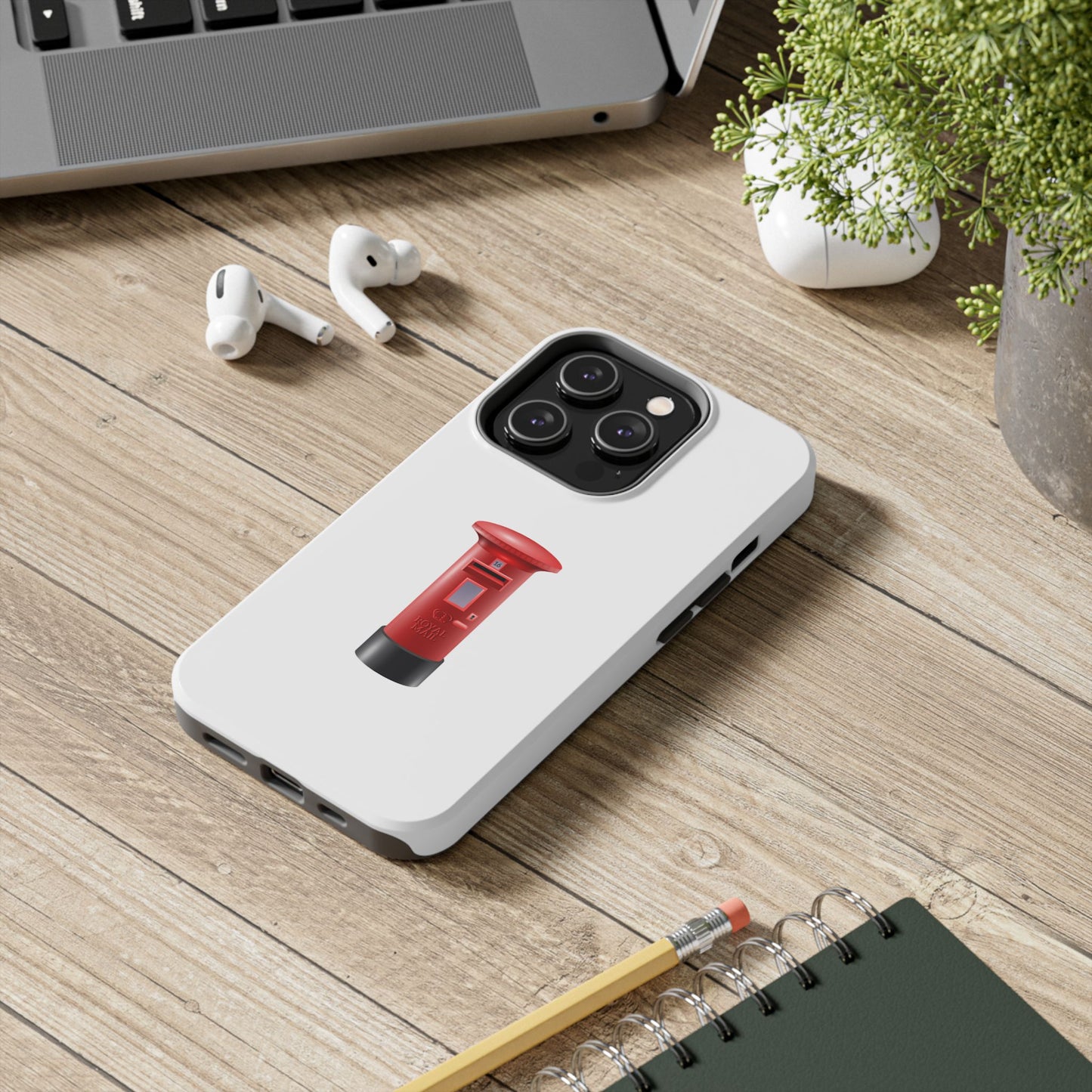 Red Mailbox Tough Phone Case, Durable Phone Cover, Unique Gift, Post Office Style, Trendy Phone Accessory