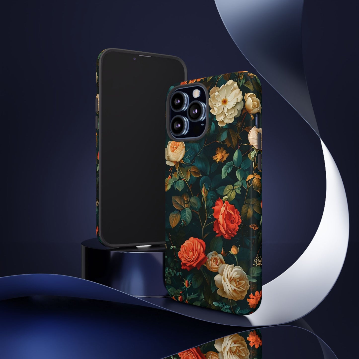 Floral iPhone Case, Tough Phone Cover, Flower Design Phone Accessory, Gift for Her, Spring Style, Floral Protection Case