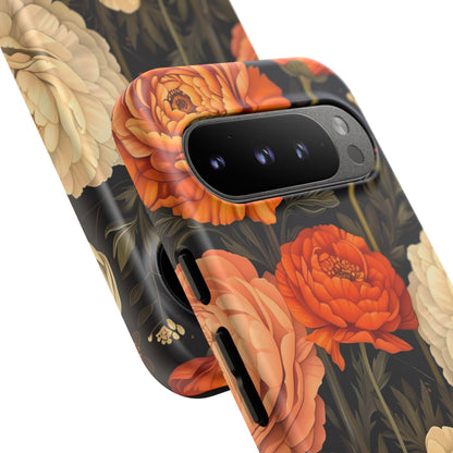 Floral Phone Case with Tough Protection, Blooming Ranunculus Design, Durable Cover, Gift for Flower Lovers, Eco-Friendly Phone Accessory