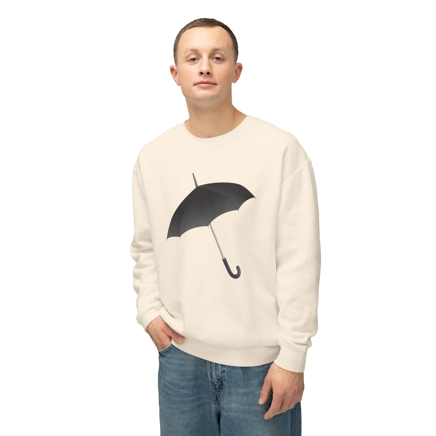 Unisex Lightweight Crewneck Sweatshirt - Regal Royal Umbrella