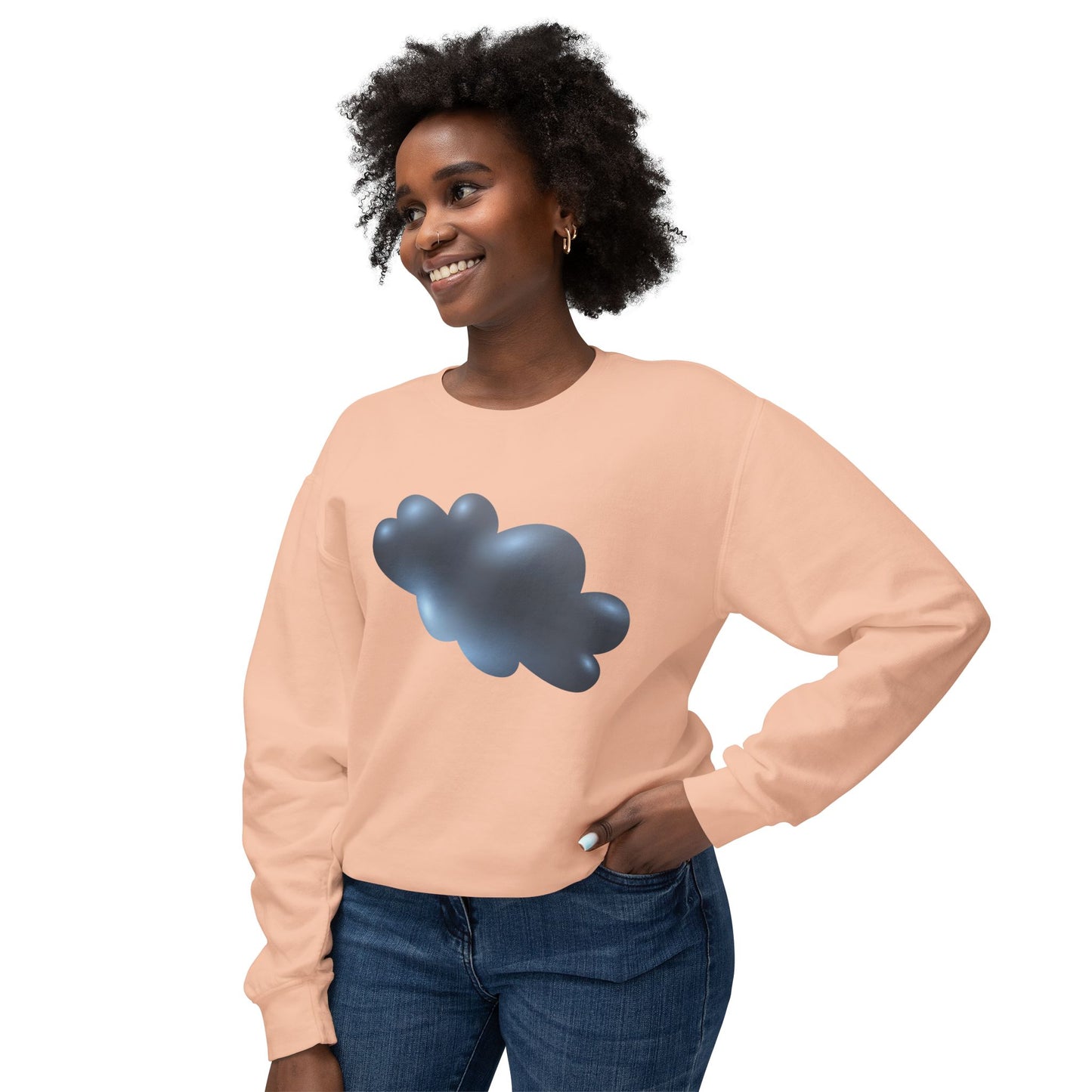 Unisex Lightweight Crewneck Sweatshirt - Serene Cloudscape - Dreamy Cloud Design