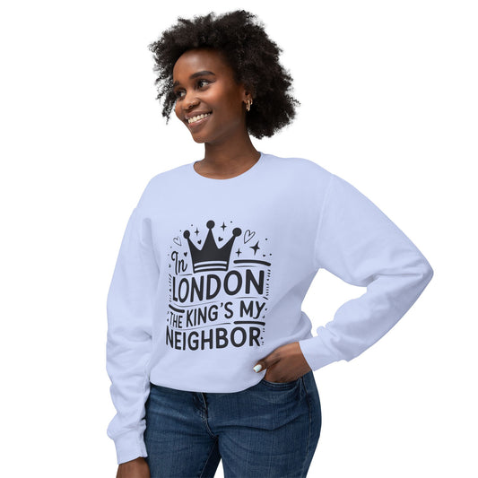 Unisex Lightweight Crewneck Sweatshirt - King is my Neighbour in London