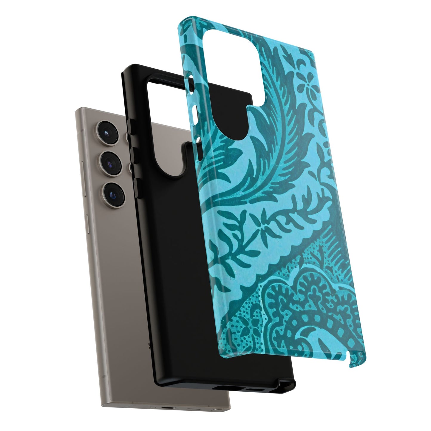Protective Phone Case with Elegant Teal Design, Tough Cases, Floral Phone Cover, Stylish Smartphone Protection, Gifts for Her, Trendy [...]
