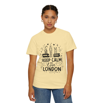 Unisex Garment-Dyed T-shirt - Keep Calm and Love London