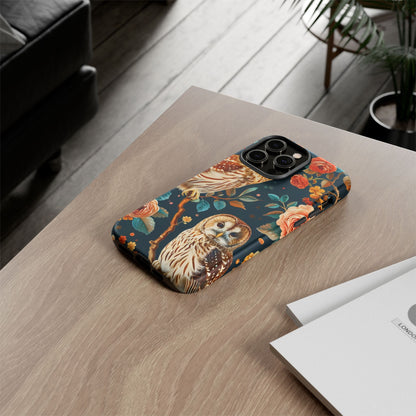 Owl Phone Case with Floral Design, Tough Phone Cover for Nature Lovers, Gift for Bird Enthusiasts, Stylish Protection for Smartphones, [...]