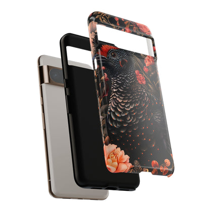 Tough Cases: Floral Design Phone Case, Stylish Protection for Your Phone, Unique Gift for Bird Lovers, Vibrant Floral Art, [...]